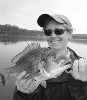 since the big wet, bream like this one which Bronwyn Pratt caught are now moving throughout the Bega River system.